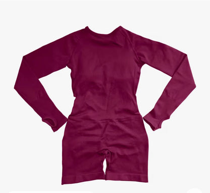 Short Jumpsuit Backless Set Gym Sportswear